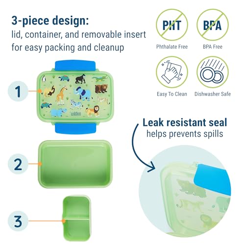 Wildkin Reusable Food Container for Kids – Wild Animals - color: Wild Animals