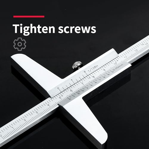 0-150mm Depth Vernier Caliper Micrometer Measuring Tool, 0.02mm Resolution,Carbonsteel Caliper Measuring Tool, DRINYOUNG (0-150/128in Depth Caliper) - size: 0-6" (Depth Vernier Caliper)