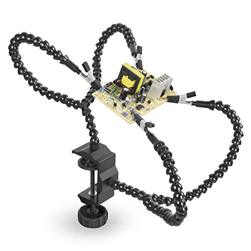 Toolour Helping Hands Soldering,Third Hand Tools,PCB Circuit Board Holder,Flexible Y-Shaped Arms with Non-Slip Desk Clamp Base for Electronics Repair Modeling Jewelry Assembly Hobby Craft Workshop - style: C