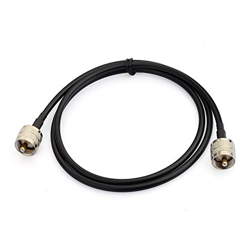 Superbat UHF Male PL-259 to UHF Male PL-259 Low Loss Digital Coax UHF Jumper Cable (3ft RG58) for HAM & CB Radio,Antenna Analyzer,Dummy Load,SWR Meter - size: 3 ft RG58 Cable