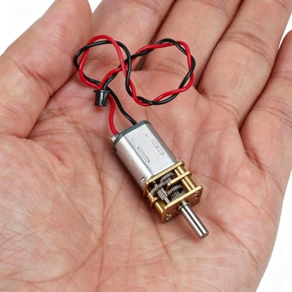 4Pcs Mini Micro N20 Gear Moto, DC 3V-6V Slow Speed Full Metal Gearbox - color: with Terminal