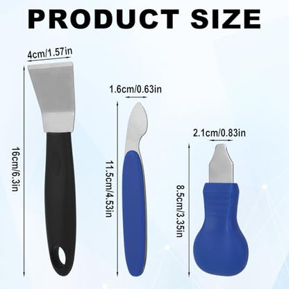 3pcs 3D Printer Tool Scraper Kit, Premium Professional Cleaning Spatula Kit Practical 3D Printing Accessories Suitable for Model Stripping