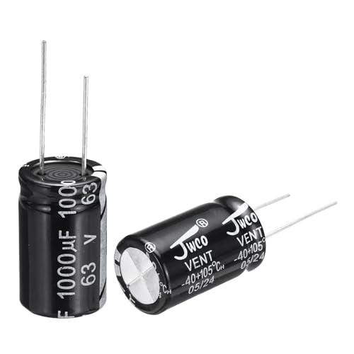 uxcell 1000uF 63V 16x25mm Electrolytic Capacitor, Radial Leads Aluminum Capacitors for TV, LCD Monitor, VCD, 20Pcs - style: 1000uF 63V