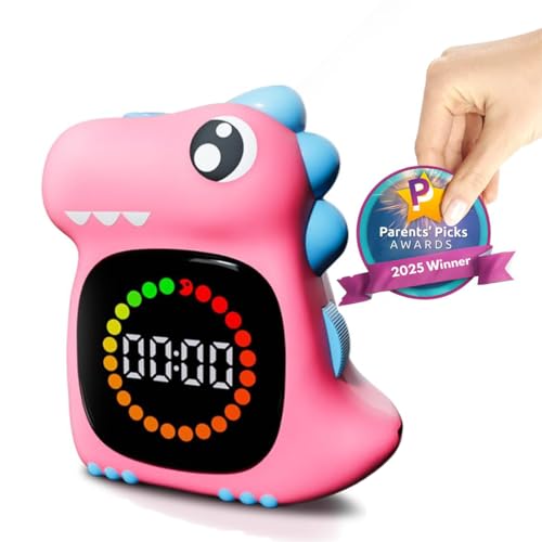 Pink Dinosaur Visual Timer for Kids, Girls Potty Training Timer - color: Pink