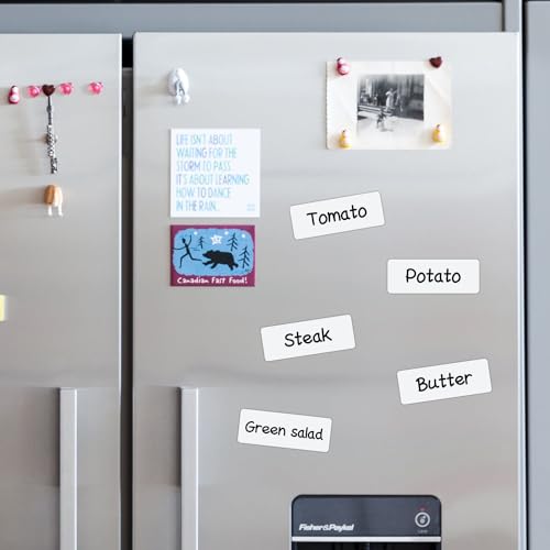 Dry Erase Magnetic Labels 3.1x1.2 Inch White, Reusable Magnetic Dry Erase Labels for Classroom Office Whiteboards，Pack of 40 - color: White, size: 3.1 x 1.2 Inch