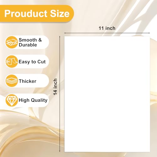 11"x14" White Poster Board, 50 Pack Poster Paper Bulk, 250GSM Heavyweight - color: White, size: 11x14 inch