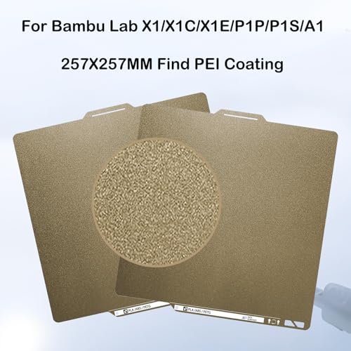 0.74MM Double Sided Textured PEI Build Plate,Bamboo X1/P1/A1 Build Plate - size: 0.74MM Textured PEI Build Plate
