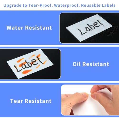250pcs 3.5 x 2.25 Inch Blank Name Tag Stickers Removable Freezer Labels