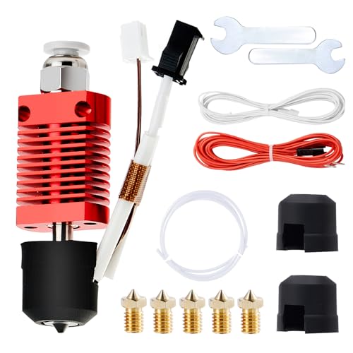 5Aplusreprap Ender 3 Hotend Upgrade: Compatible for Creality Ender-3 V2/Pro - color: Red Set F