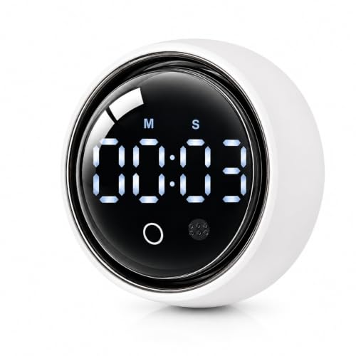 DLUCK Digital Rotating Magnetic Kitchen Timer with Voice Control