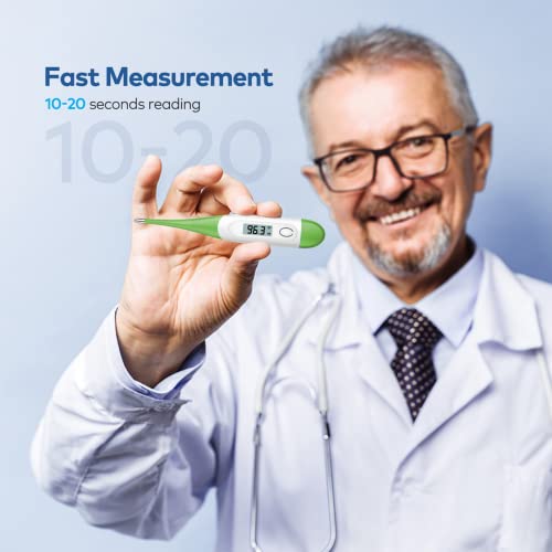 Boncare Rectal Thermometer for Baby 2 Packs (Dark Blue+Green) - color: Dark Blue+Green