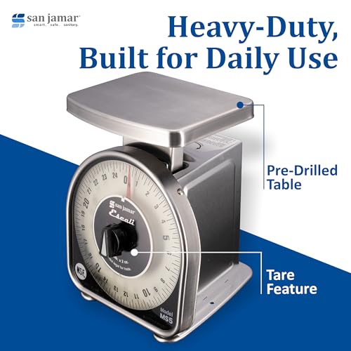 Escali Mechanical Dial Scale 5 Lb X 0.5 Oz - style: San Jamar SCMDL5 Mechnical Dial Food/Kitchen Scale, 5 lb Capacity