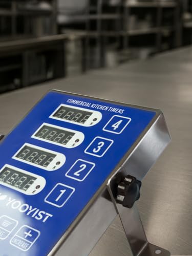 Commercial Kitchen Timer 4 Channel Digital Loud Alarm Cook Timer - color: Blue