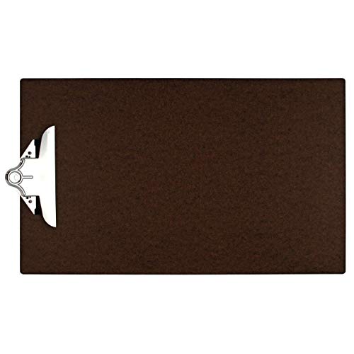11x17 Clipboard with Jumbo Metal Clip. 19.5in Length Extra Large Brown Hardboard Clip Board for Drawing, Engineering, Drafting, Art, and More. Landscape Tabloid Ledger Size Document Holder