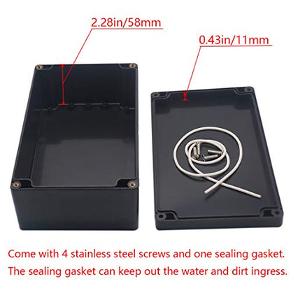 Junction box, Raculety Electrical Project Case Power Junction Box, Project Box Black (7.87"x4.72"x2.95") - color: Black, size: 7.87"x4.72"x2.95"