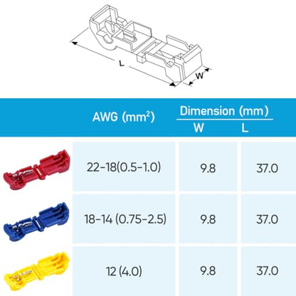 TICONN T Tap Wire Connectors, T Wire Quick Splice Connector, T Connectors for Wiring with Storage Case (Red 80 Pcs) - style: Red 80 Pcs