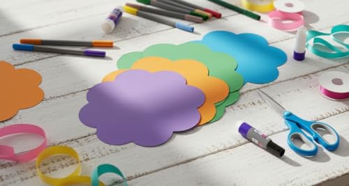 SHAPES ETC. 8" x 10" Flower Creative Cut-Outs, Multicolor, 15-Count