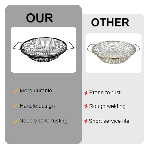 Soil Sifter for Gardening, Rock Sifter for 5 Gallon Bucket,Compost Sifter Dirt Sifter,Captures Dirt Rocks Sawdust (3pcs Black Handle) - color: 3PCS Black Handle