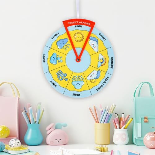 Weather Chart for Preschool Wheels, Weather Wheel for Preschool, Educational and Learning Activities for Kids, Weather Chart for Classroom Decor - color: Weather Wheels
