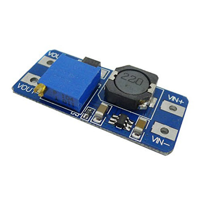 MT3608 DC-DC Step Up Boost Power Converter Adjustable 2A Module Step Up Voltage Regulator Board Input 2-24V to Output 5V-28V (Pack of 5)
