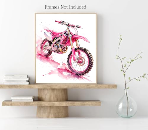 Motocross Wall Art Prints,Bedroom Decoration Dirt Bike Poster,8”X10” - color: Motocross Wall Art Prints