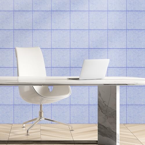 MaxGear Felt Bulletin Board 36" x 24", Light Blue Felt Wall Tiles Push Pins - color: Light Blue, size: 36" x 24"