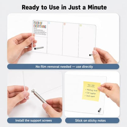 Fixer of Everything Memo Board Inspirational Acrylic Monitor Memo Board - color: Fixer of Everything
