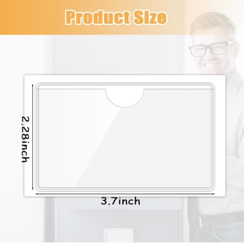 100 Packs Clear Adhesive Pockets Label Holders 3.7 x 2.28''