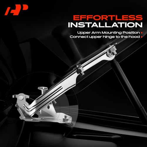A-Premium Set of 2 Front Driver and Passenger Hood Hinges