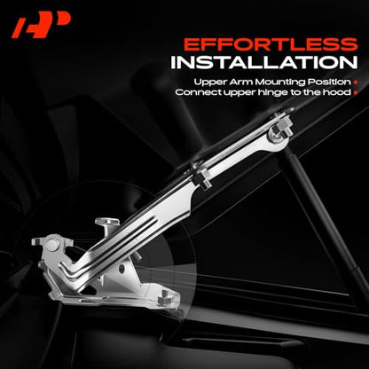 A-Premium Set of 2 Front Driver and Passenger Hood Hinges