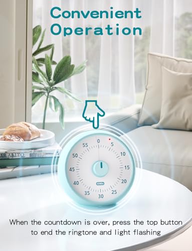 Visual Timer for Kids, 60-Minute Countdown Timer for Classroom Office Kitchen, Desk Timer Kids Time Management Tools with Silent Operation, Pomodoro Time Rainbow Pattern - color: Planet Blue