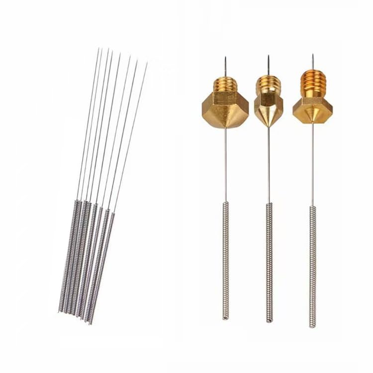 100 PCS 3D Printer Nozzle Cleaning Kit, 0.4 mm Stainless Steel Nozzle Cleaning Needles, 3D Printer Nozzle Cleaner Tool,3D Printing Tool kit 3D Printer Accessory for Filament Nozzles