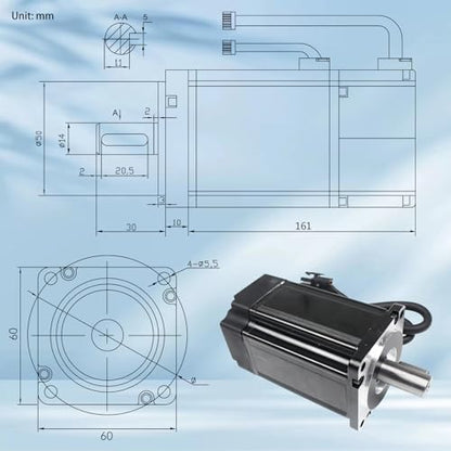 RATTMMOTOR YPMC-600W 220V Servo Motor with Brake+Servo Driver