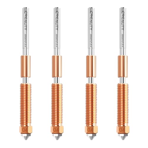 Creality Official K1 SE/K2 SE Nozzle 0.4mm, 4PCS Quick-Swap 3D Printer Nozzle Copper Alloy and Hardened Steel Nozzle with Titanium Alloy Heat Break for K1C, K1, K1 Max, Ender 3 V3 SE, Ender 3 V3 KE - style: 4PCS 0.4mm