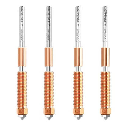 Creality Official K1 SE/K2 SE Nozzle 0.4mm, 4PCS Quick-Swap 3D Printer Nozzle Copper Alloy and Hardened Steel Nozzle with Titanium Alloy Heat Break for K1C, K1, K1 Max, Ender 3 V3 SE, Ender 3 V3 KE - style: 4PCS 0.4mm