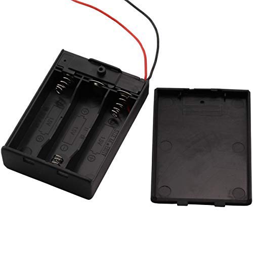 6 Pieces 3 Slots x 1.5V AA Battery Case Holder Battery Spring Clip Storage Box Wire Leads with On/Off Switch - size: 6 x 3 Slots AA with Switch