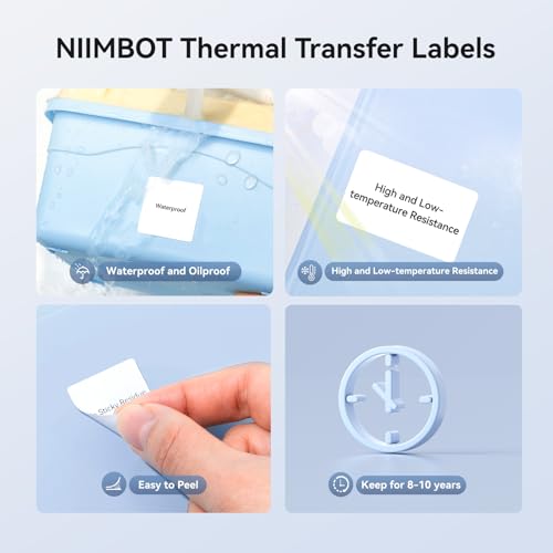 NIIMBOT M2/M3 Thermal Transfer Labels 1.96" x 1.18" (50x30mm) - size: 50*30MM white