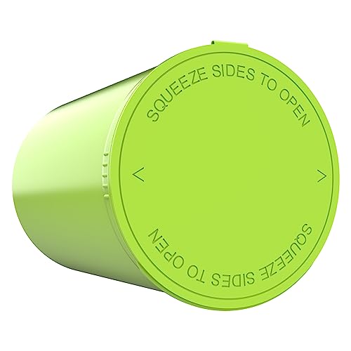 Dragon Chewer 160 Dram CR Plastic Packaging Pop Top Containers - Child Resistant Travel Holder Vial Bottles - 33 qty (Lime Green) - color: Lime Green