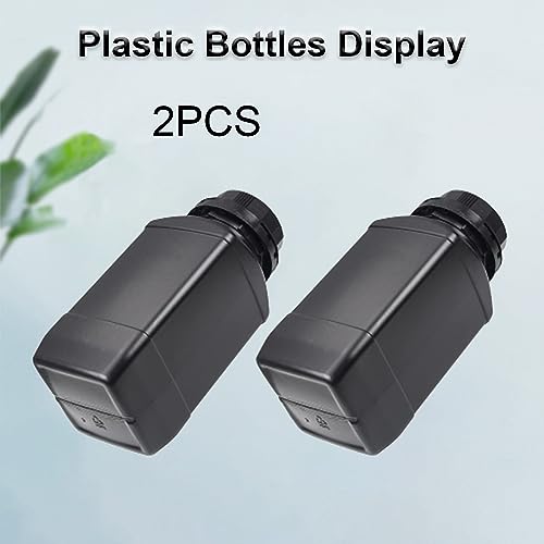 Heyiarbeit 2pcs Plastic Lab Chemical Reagent Bottle 1000ml/34oz Wide Mouth Sample Sealing Liquid Storage Container Black Cap - size: 1000ml (2pcs)