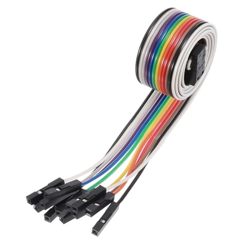 MECCANIXITY 1 Pcs IDC Rainbow Wire Flat Ribbon Cable FC-Female to 12P 19.6 Inch Length 2.54mm Pitch Breadboard Jumper Wires for Electronic Projects - size: 19.6 Inch, style: 12 Pin