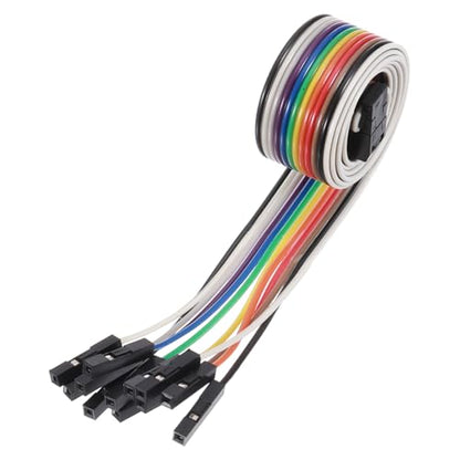 MECCANIXITY 1 Pcs IDC Rainbow Wire Flat Ribbon Cable FC-Female to 12P 19.6 Inch Length 2.54mm Pitch Breadboard Jumper Wires for Electronic Projects - size: 19.6 Inch, style: 12 Pin