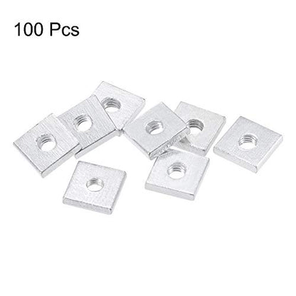 uxcell Square Nuts M4x10mmx2mm Zinc-Plated Metric Coarse Thread Assortment - size: M4x10mmx2mm