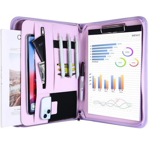 ProCase Portfolio Business Padfolio Folder with Zipper -Purple - color: Purple