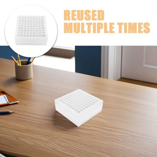 PRETYZOOM Lab Freezer Box with Lid 100-Slot Test Tube Storage Box Cryogenic Tube Holder Rack Reusable Storage for Laboratory Hospital and Research 5.51 X 5.51 X 2.04 in