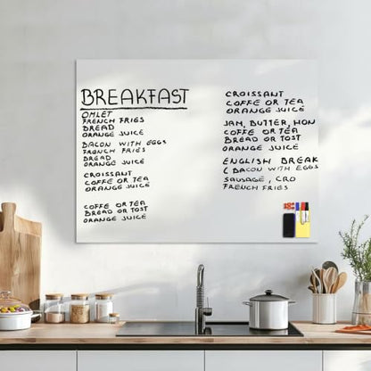 ZNCMRR 78.7"x35.4" Whiteboard Sticker for Wall White Board Dry Erase Paper - size: 79"W x 35.4"H