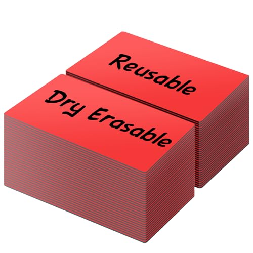 LLPT Dry Erase Magnetic Labels 1" x 4" 50 Packs Red (DML1040RD) - color: Red