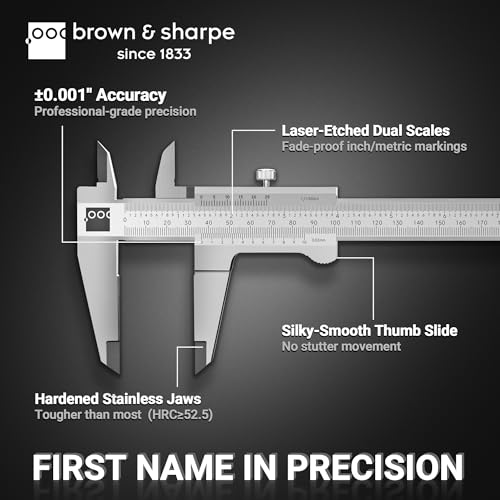 Brown & Sharpe 12 Inch Vernier Caliper, 0.001 Inch Resolution - size: 0.001"