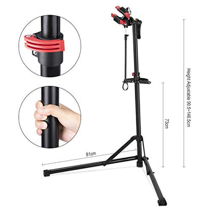 CXWXC Bike Repair Stand -Shop Home Bicycle Mechanic Maintenance Rack - color: A: Black