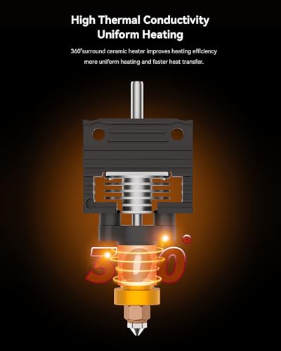 Creality Official K1/K1 Max/K1C Ceramic Heating Block Kit, Support 300°C High Temperature and 600mm/s Fast Speed Printing, Compatible with Creality K1, K1 MAX, K1C 3D Printer - style: 2025 K1/K1C/K1 Max