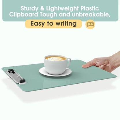 Plastic Clipboards, Deep Green 8.5x11 Clip Board - color: Deep Green